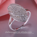 Neues Modell Hochzeit heißen Design Kristall weiß AAA Zirkon 925 Silber Ringe Schmuck Kein Nickel Bleifrei Kein Chrom